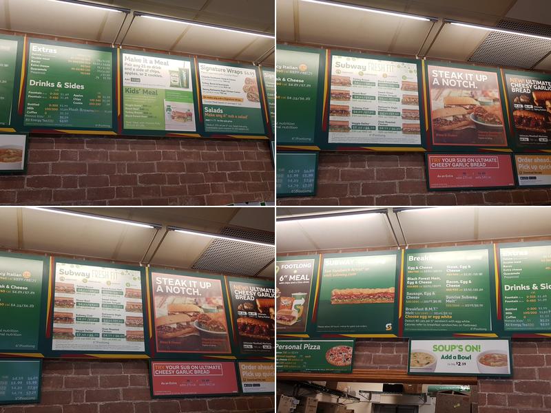 Subway Menu