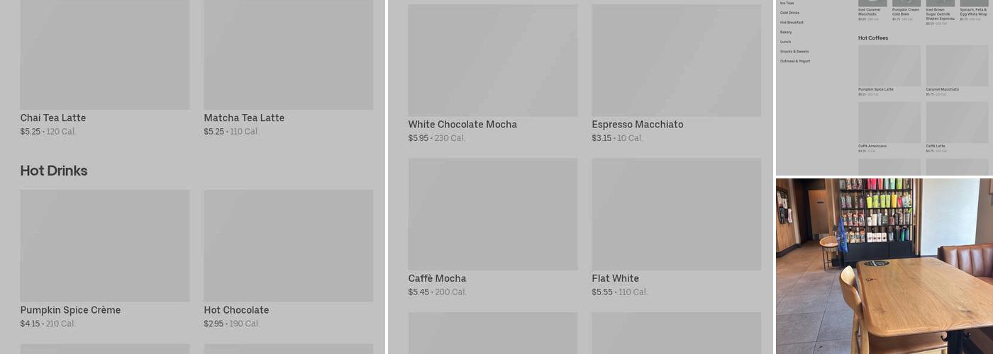 Starbucks Coffee Company Menu