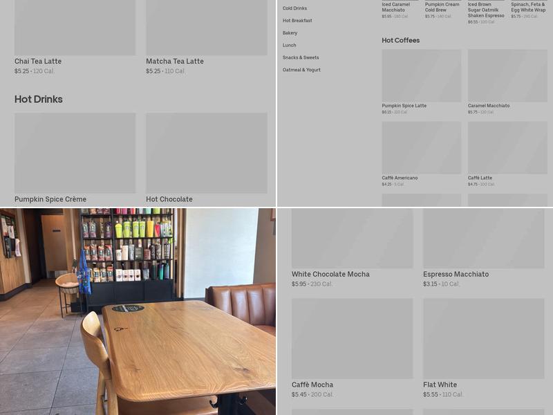 Starbucks Menu