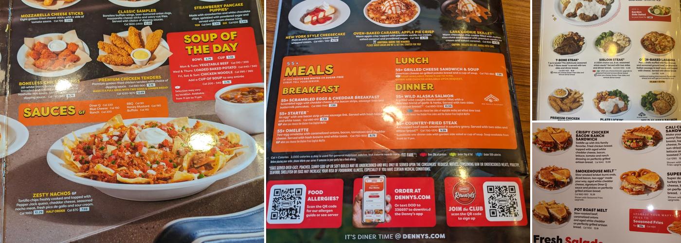 Denny's Menu