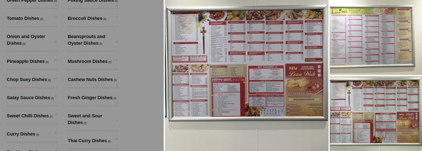 Loon Wah Menu