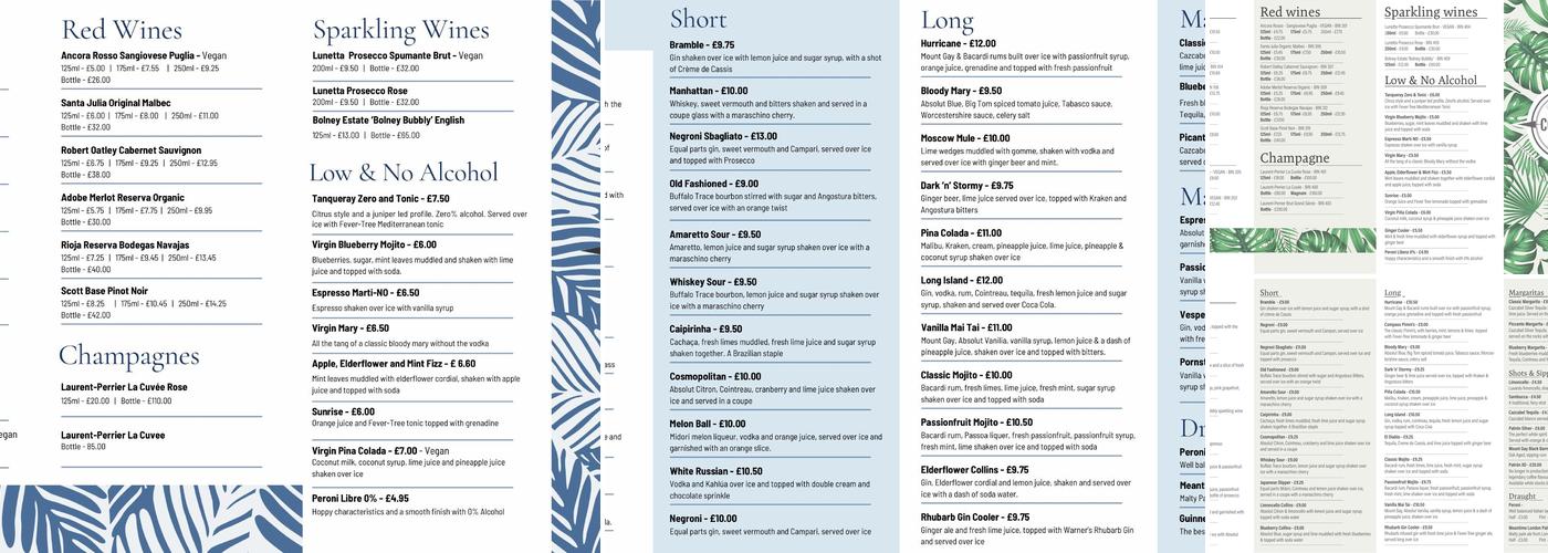 Compass Bar Menu