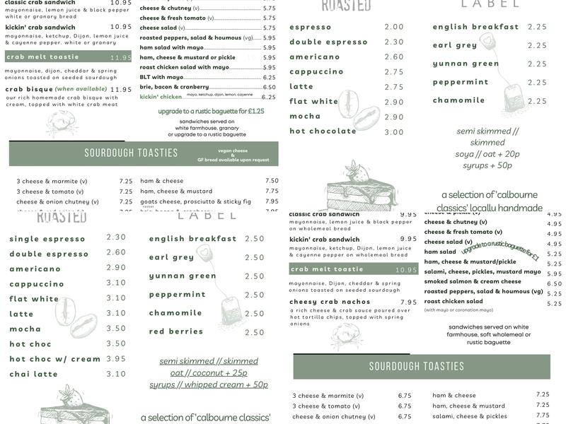 The Food Hamper Cowes Menu