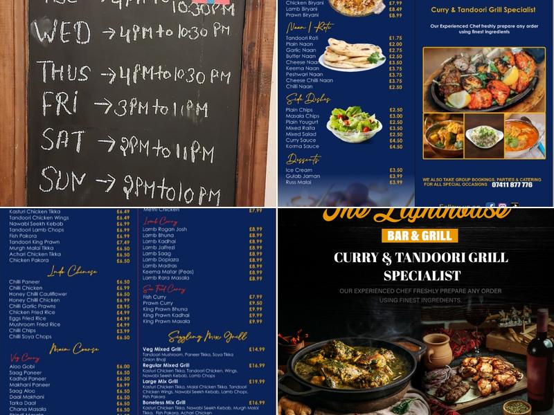 The Lighthouse Bar and grill Menu