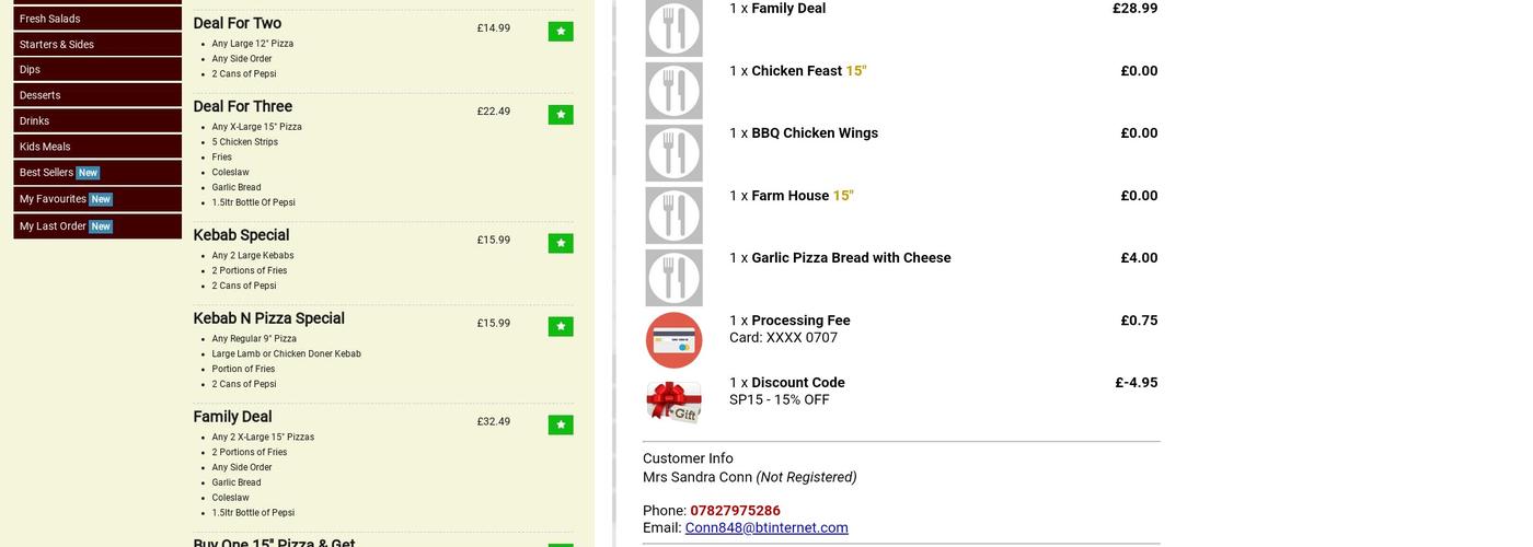 Simpsons Pizza (Cradley Heath) Menu