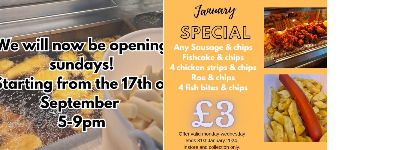 Chainmakers Fish & Chips Shop Menu