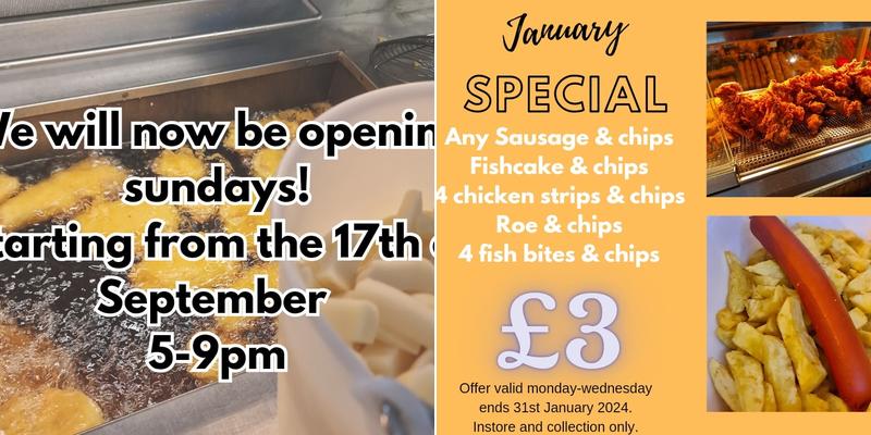 Chainmakers Fish & Chips Shop Menu