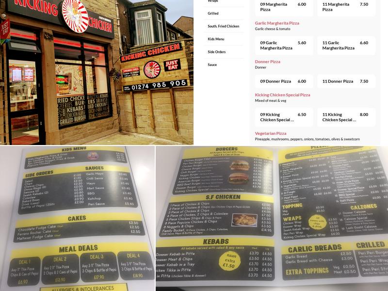 Kicking chicken Menu