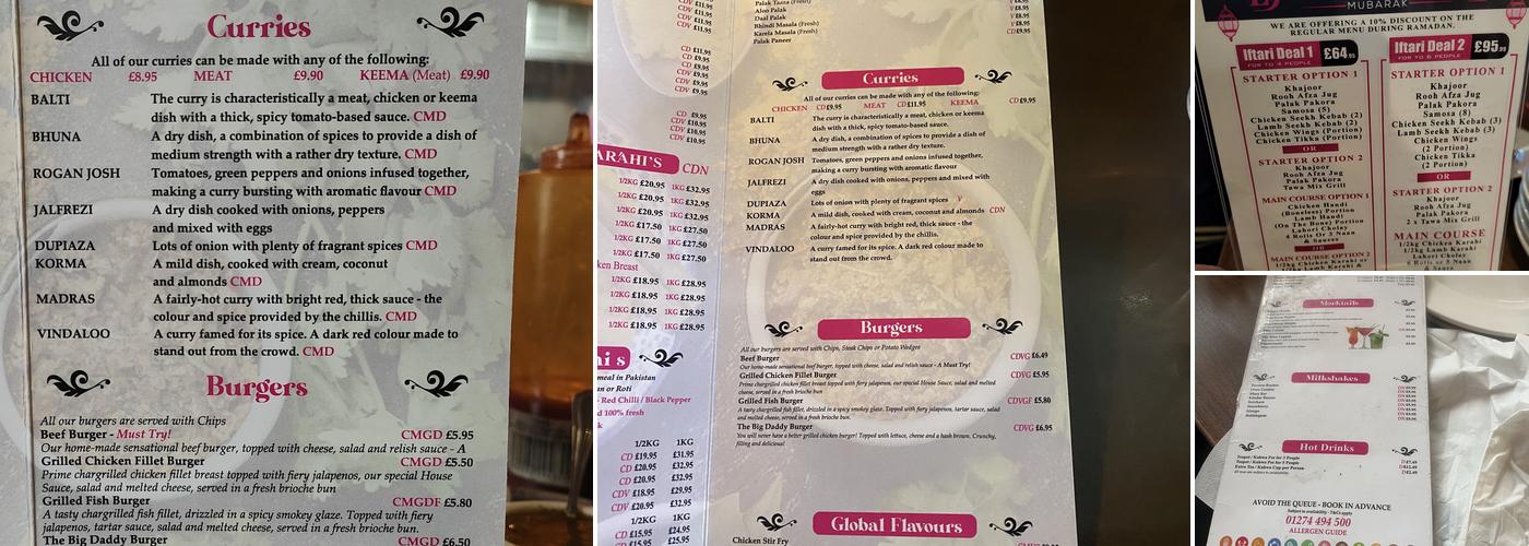 Lahori Dhaba Menu