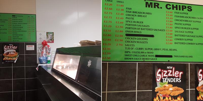 Mr Chips Menu