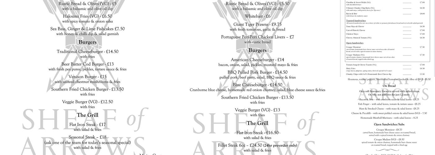 Sheaf of Arrows Menu