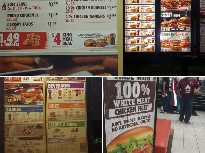 Burger King Menu