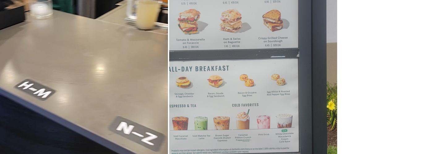 Starbucks Menu