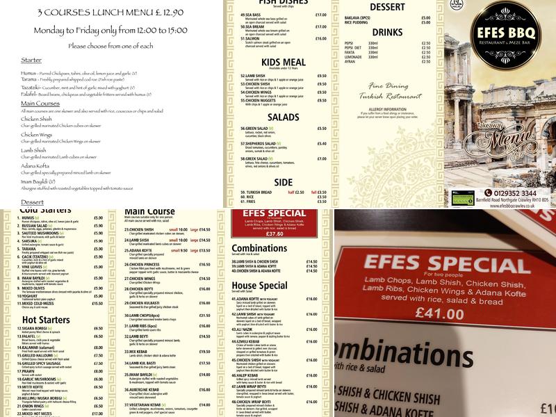 EFES BBQ Menu