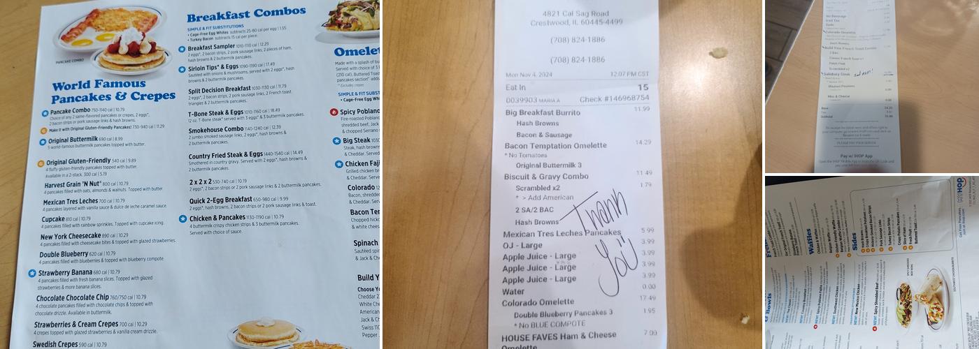 IHOP Menu
