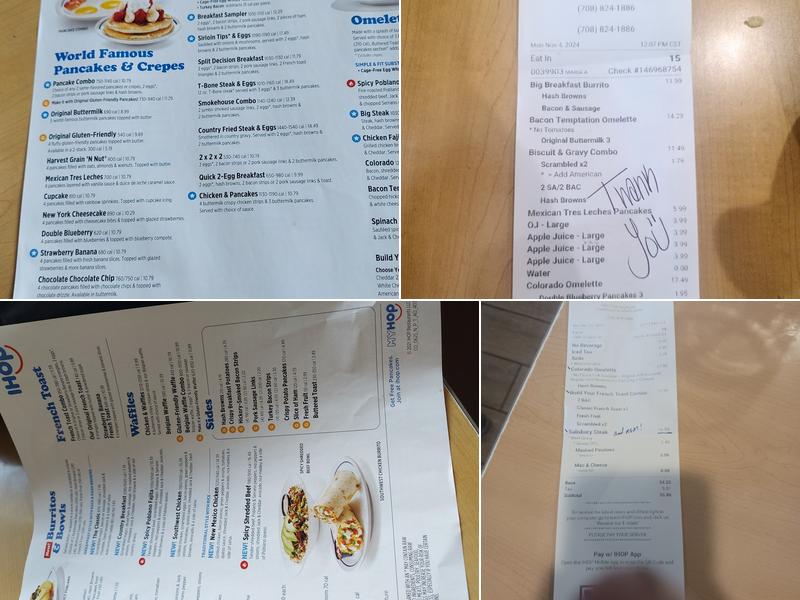 IHOP Menu
