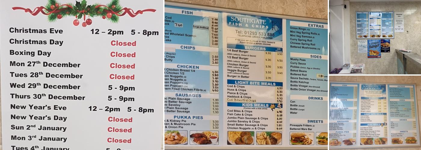Southgate Fish & Chips Menu
