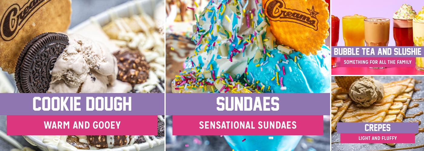 Creams Cafe Crawley Menu