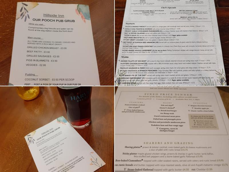 The Hillside Inn Menu