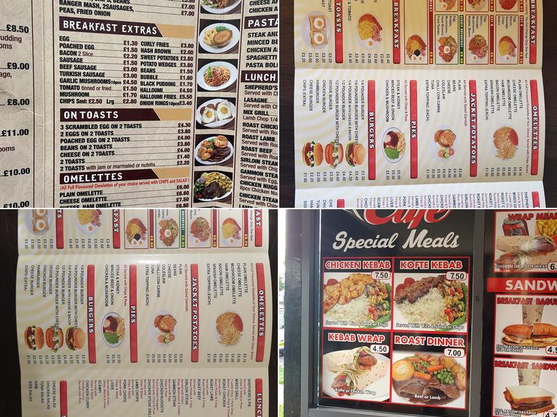 Pop Inn Cafe Ltd Menu