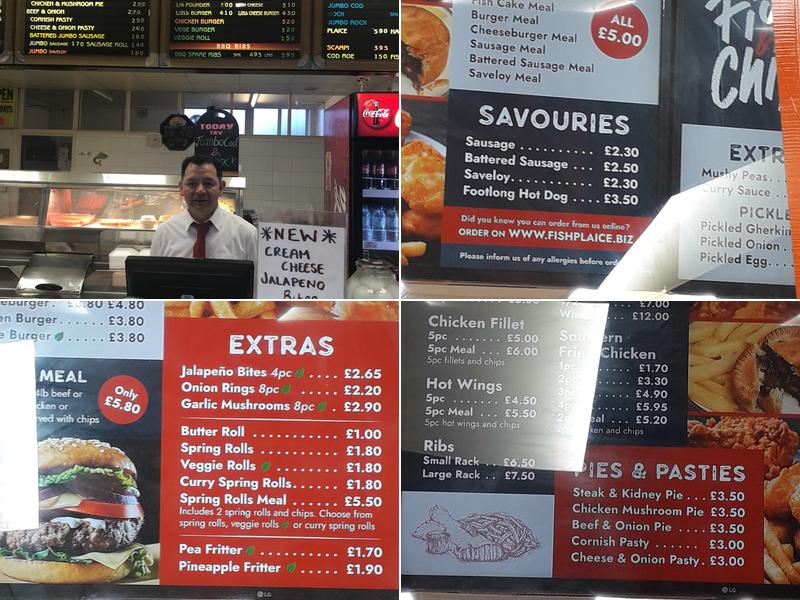 Fish Plaice (Tilgate) Menu