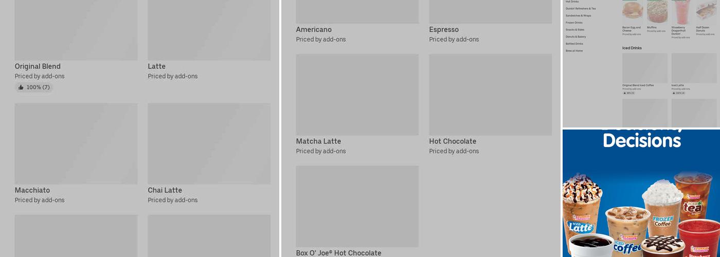 Dunkin' Menu