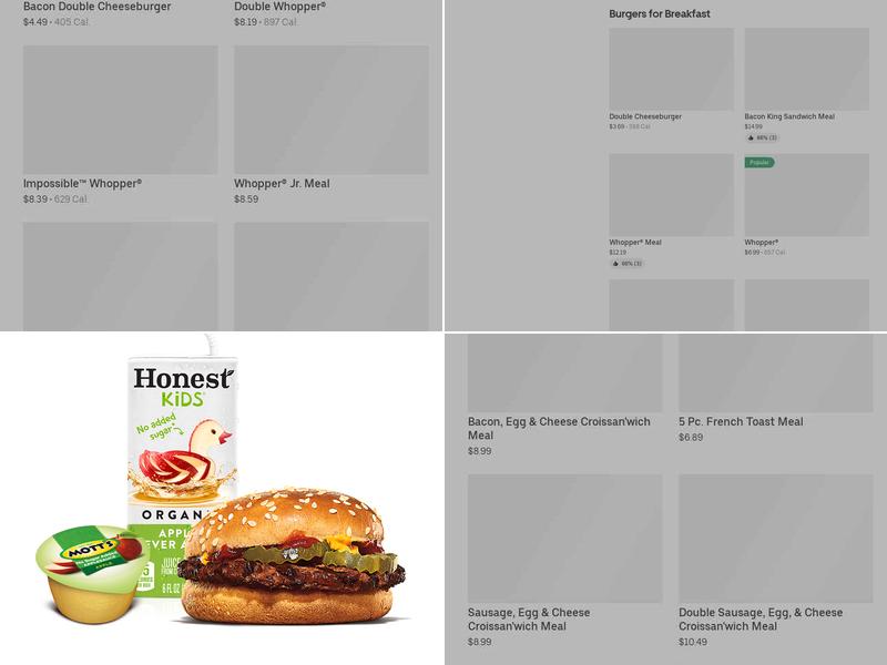 Burger King Menu