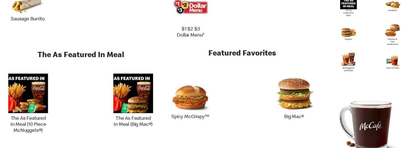 McDonald's Menu