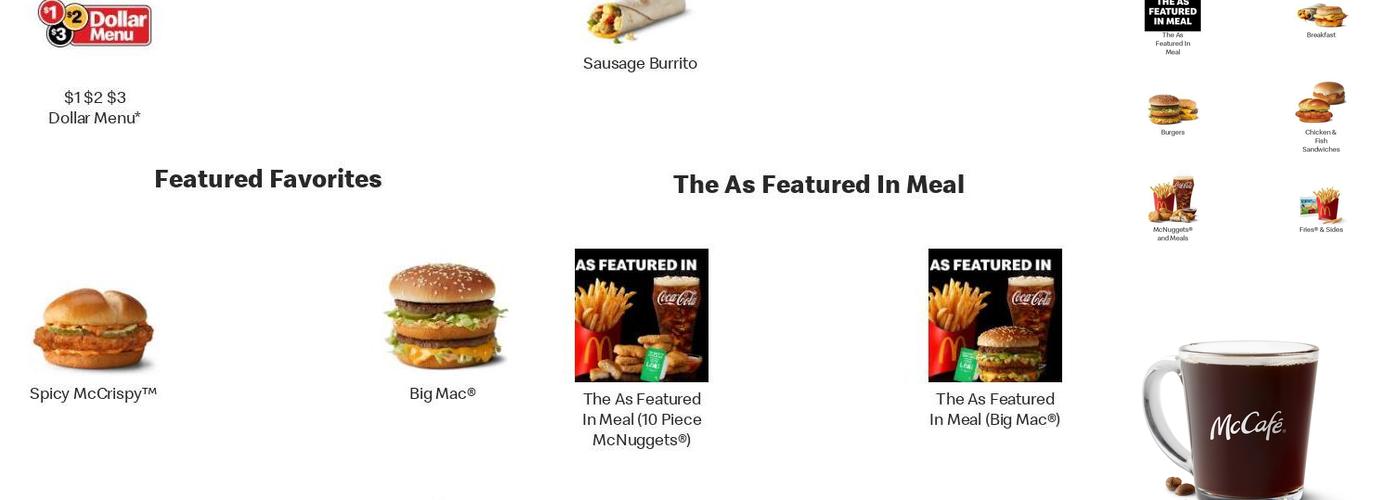 McDonald's Menu