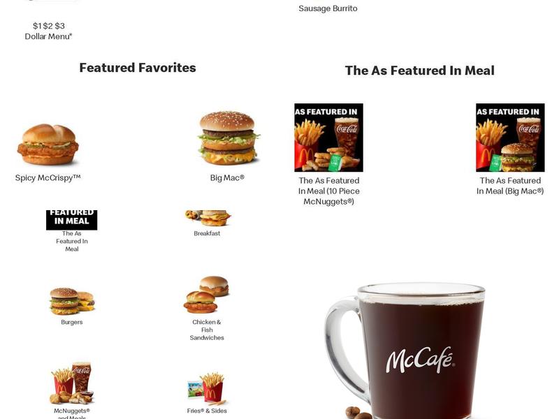 McDonald's Menu