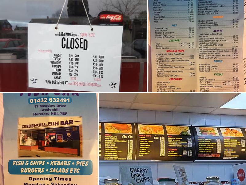 Credenhill Fish Bar Menu