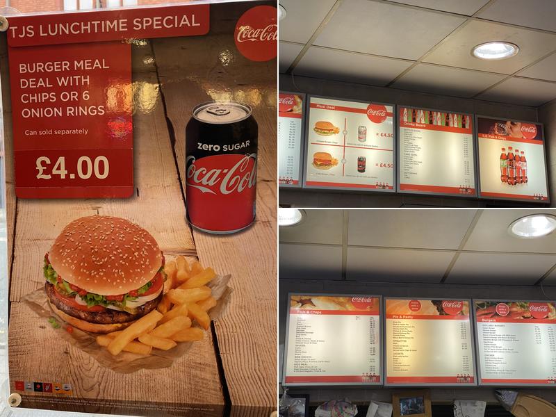 tjs Fish and Chips Menu