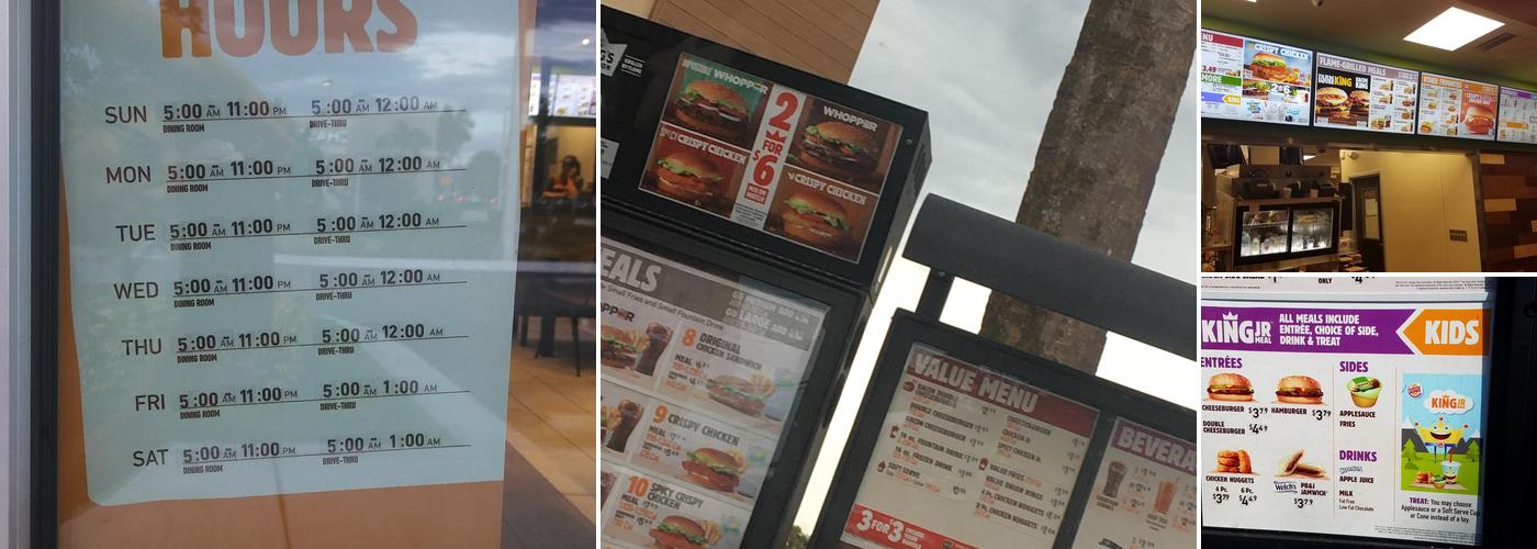 Burger King Menu