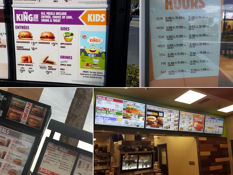 Burger King Menu