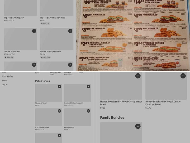 Burger King Menu