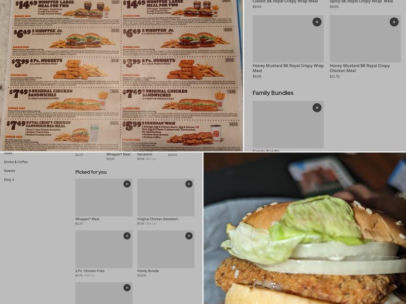 Burger King Menu
