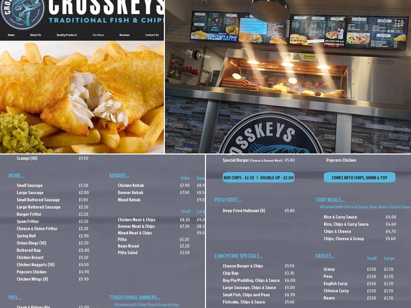 Crosskeys Fish and Chips Menu