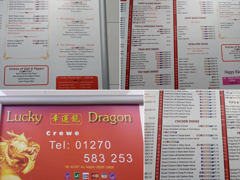 Lucky Dragon Menu