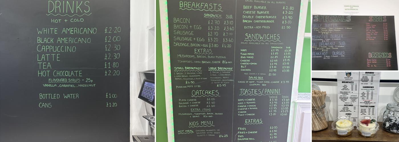 Munch Box Sandwich Bar Menu