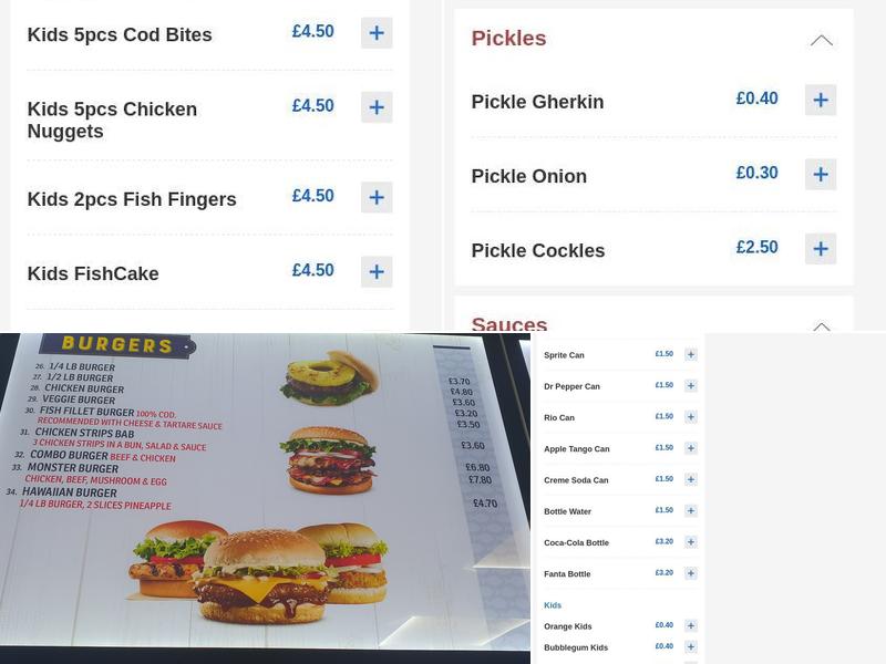 Tucker’s Fish & Chips Menu