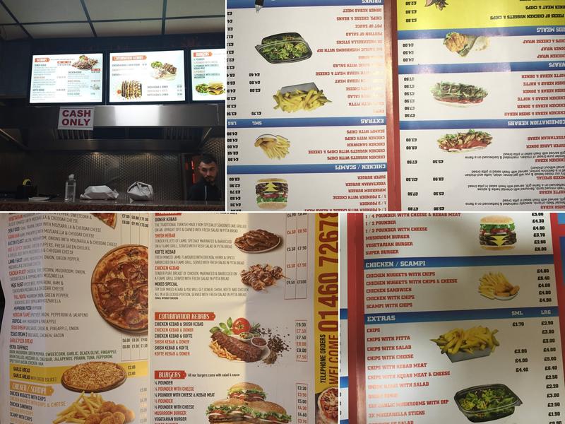 Crewkerne Kebab & Pizza House Menu