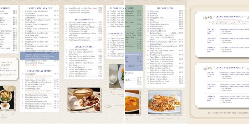 Orchid Chinese Takeaway Crieff Menu