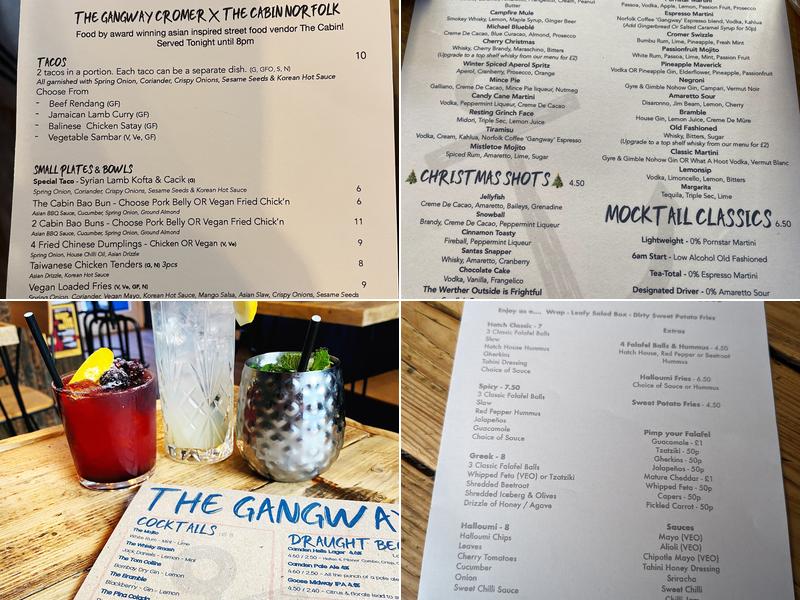 The Gangway - Cromer Menu