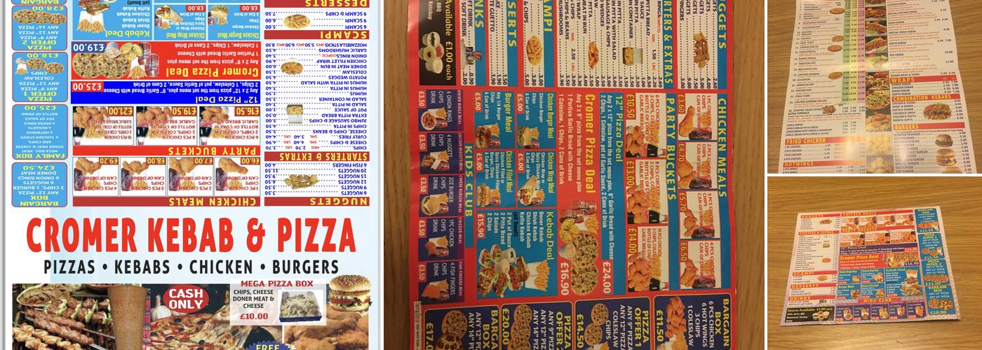 Cromer Pizza & Kebab Menu