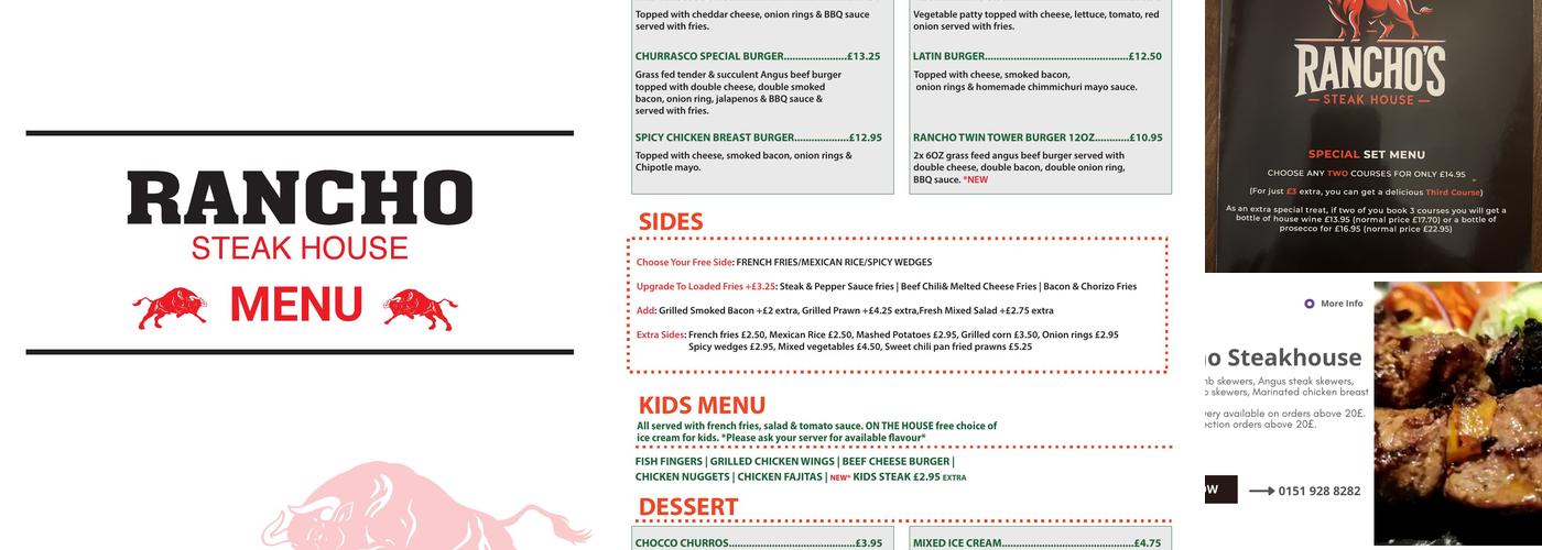 Rancho Steakhouse & Sushibar Menu