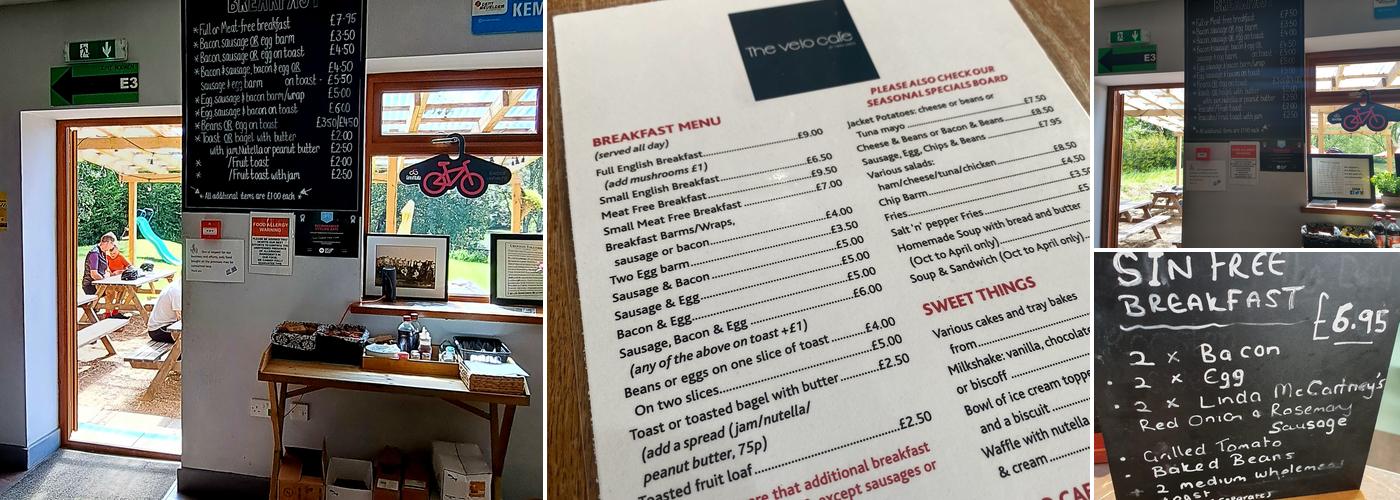 Twin Lakes Velo Cafe Menu