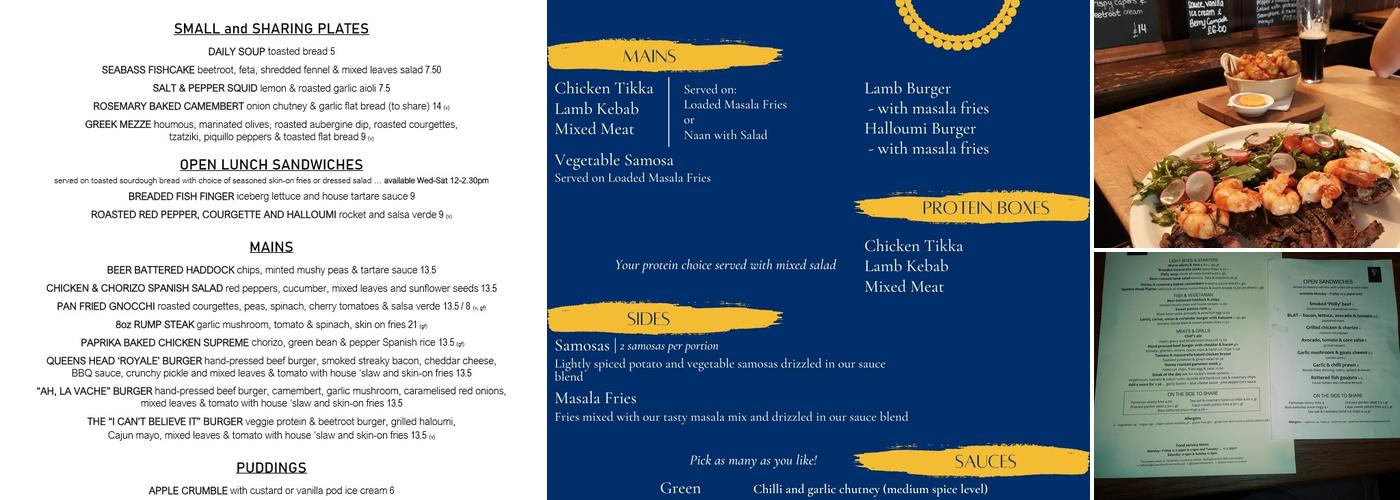 The Queen's Head, Crowmarsh Gifford Menu