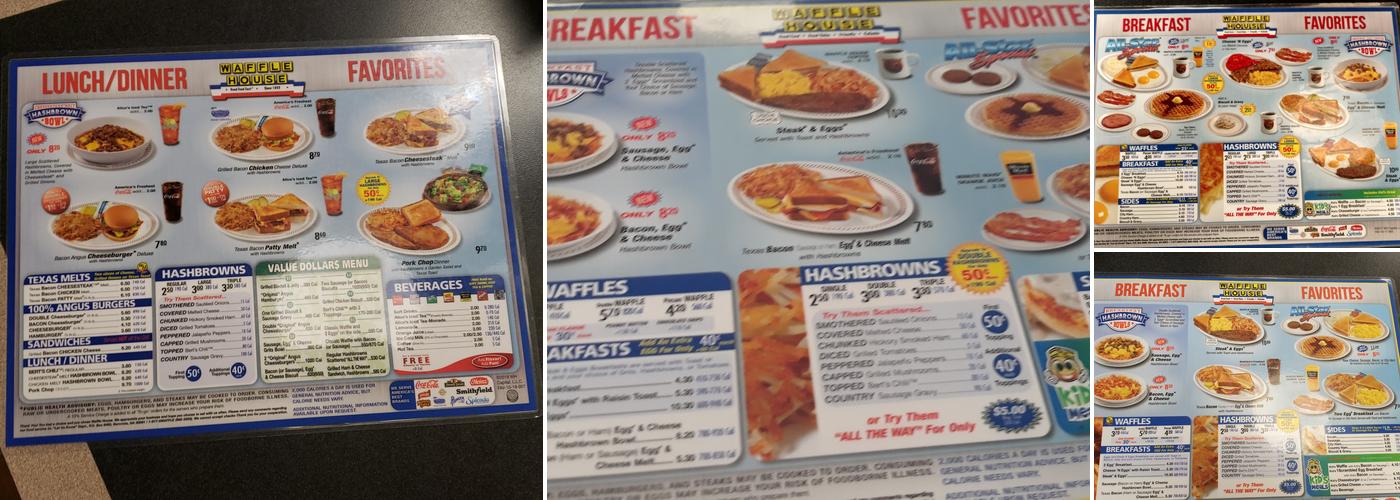 Waffle House Menu