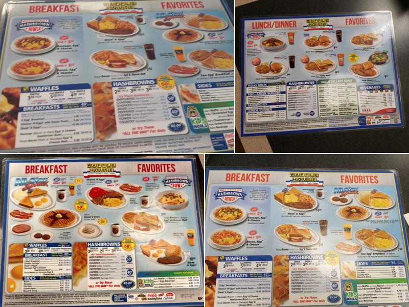 Waffle House Menu