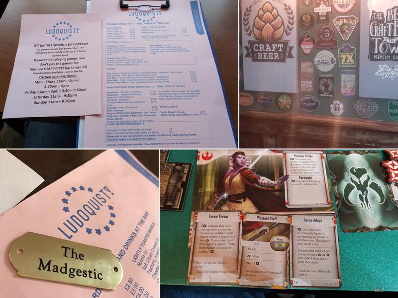 The Ludoquist - Board Game Cafe Bar Menu